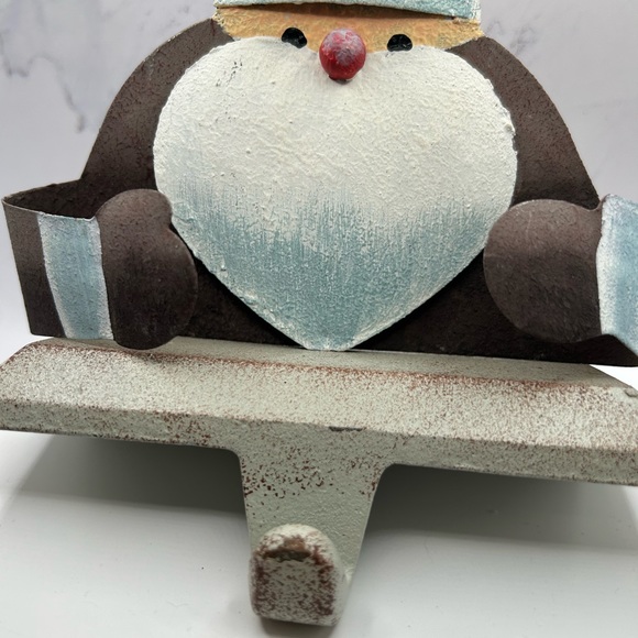 Cast metal stocking holder, Santa Claus, Christmas decor - Picture 3 of 4